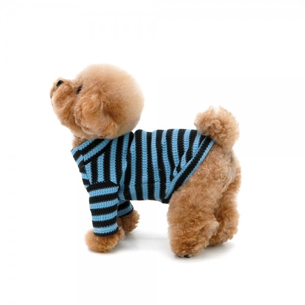 페오펫몰,[신년맞이특가] 키니키니 KINI WAFFLE KNIT TSHIRT-BLUE(반팔니트)
