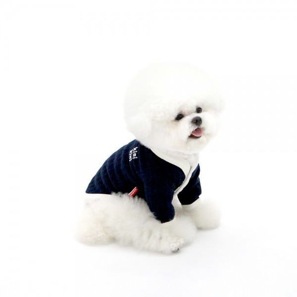 페오펫몰,KINI TWISTED LOGO CARDIGAN-NAVY(가디건)