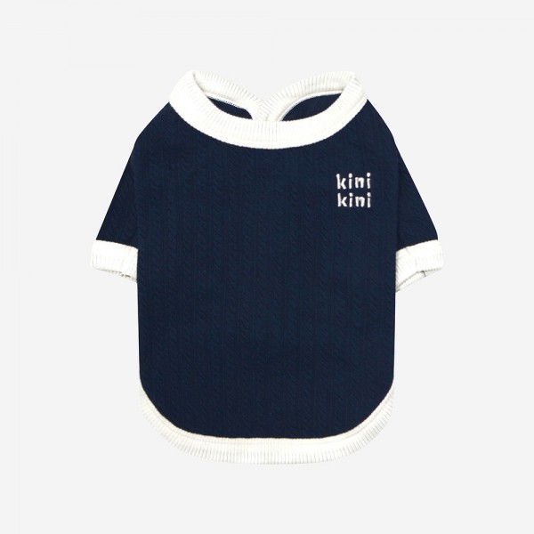 페오펫몰,KINI TWISTED LOGO CARDIGAN-NAVY(가디건)