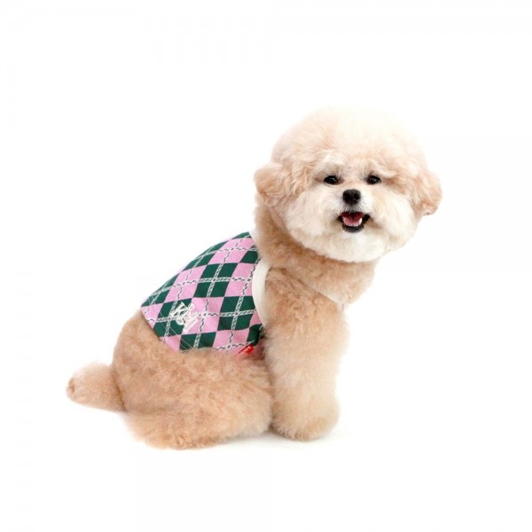 [여름맞이특가] KINI ARGYLE PATTERN CROP TOP-2COLOR(크롭탑)