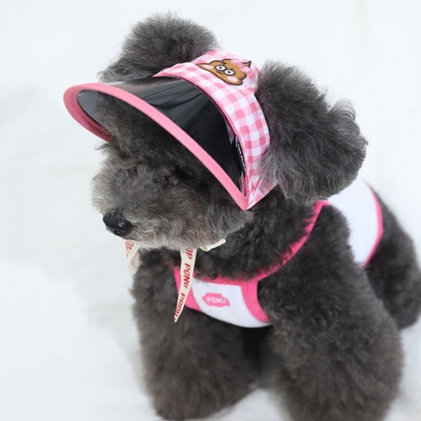 페오펫몰,[오드펫]또또또 친구들 체크 UV썬캡 누또