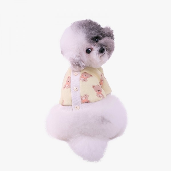 페오펫몰,[오드펫] 곰돌이가디건 (2COLOR)