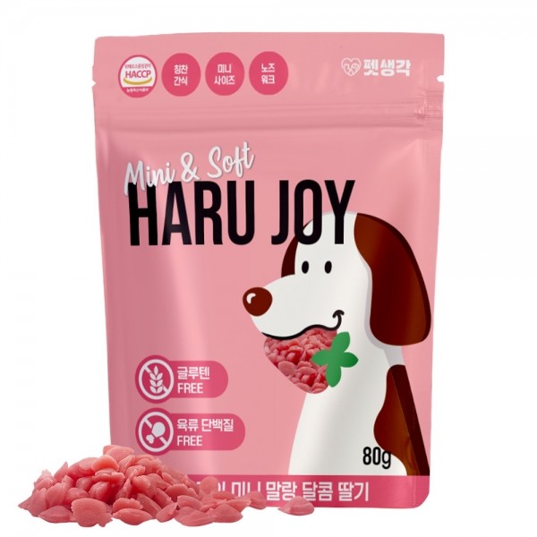 펫생각 미니말랑 달콤딸기 저칼로리 노즈워크 간식 80g