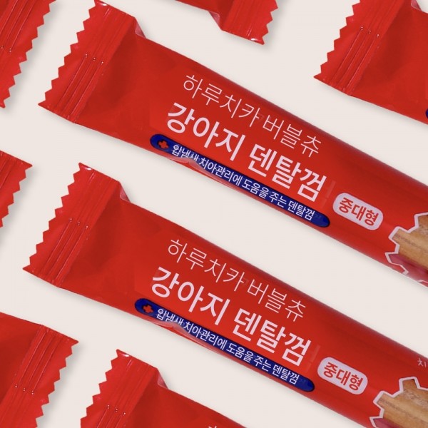 페오펫몰,펫생각 강아지 덴탈껌 톱니형 치석 구취제거 개껌 양치껌 중대형 12개입