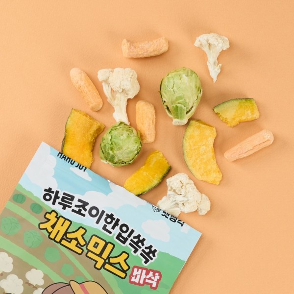 페오펫몰,펫생각 채소믹스 강아지 동결건조 간식 비건 알러지 단호박 당근 양배추 콜리플라워 25g