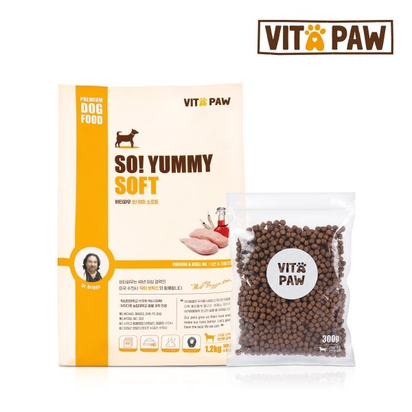 비타파우 쏘야미 소프트 치킨&크릴 반습식사료 1.2kg [최저가]