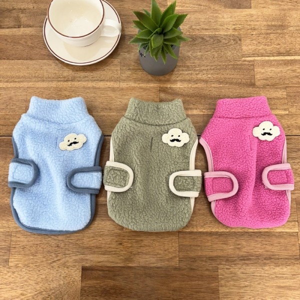 페오펫몰,해피댕댕 복실폴라조끼 (3color) 입기 편한 강아지 후리스조끼 S-XL