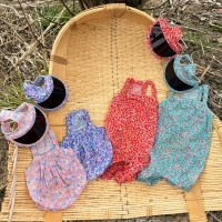 해피댕댕 촌캉스 티셔츠&올인원&썬캡 강아지 레트로 산책룩