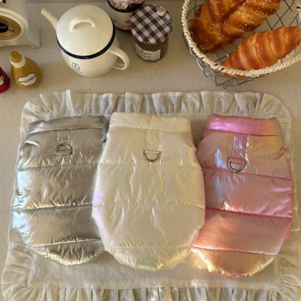 페오펫몰,해피댕댕 글로시패딩 / 강아지 오로라 패딩조끼 S-XL