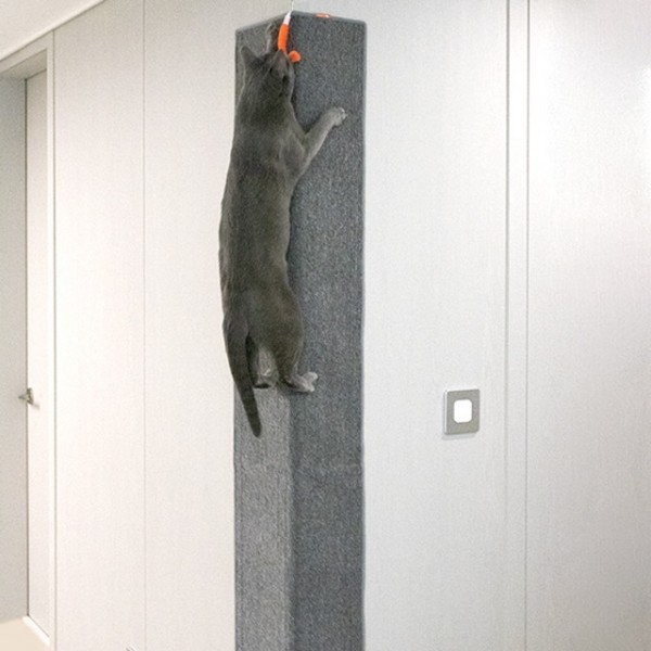 페오펫몰,리스펫 고양이 기둥 수직 스크래쳐 카페트 벽타냥 부착형 냥오름