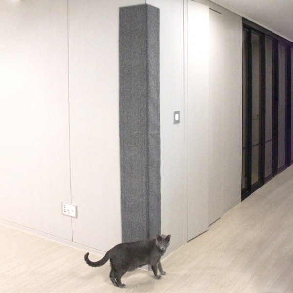 페오펫몰,리스펫 고양이 기둥 수직 스크래쳐 카페트 벽타냥 부착형 냥오름