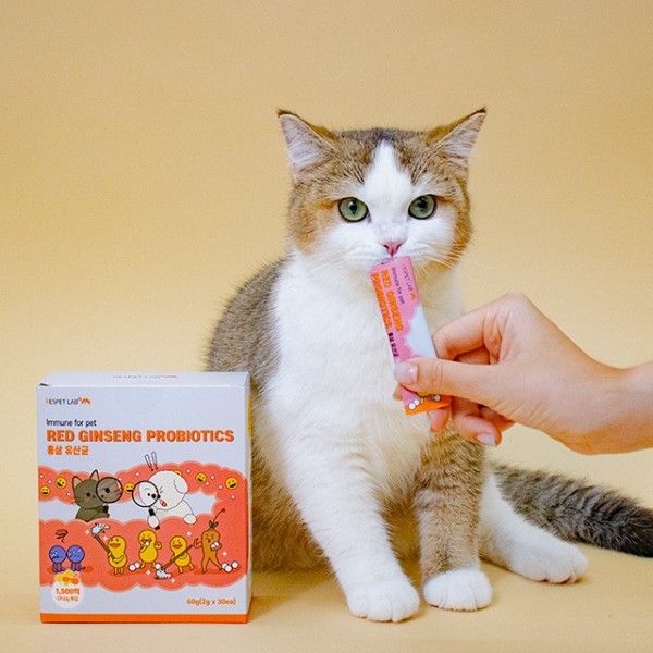 페오펫몰,리스펫랩 강아지 고양이 홍삼 유산균 1500억 프로바이오틱스 30포