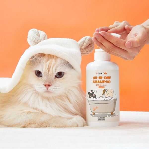 페오펫몰,리스펫 강아지 고양이 더 순한 저자극 올인원 샴푸 500ml