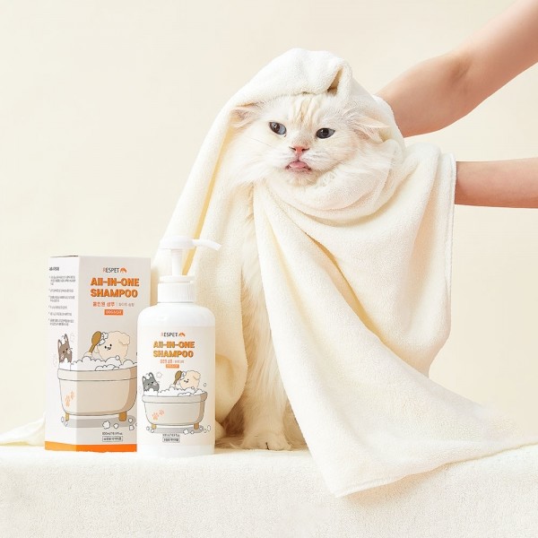 페오펫몰,리스펫 강아지 고양이 더 순한 저자극 올인원 샴푸 500ml