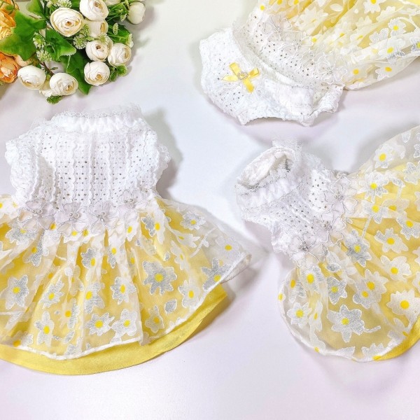 페오펫몰,[새해특가]플로피이얼스,카밀리아 화이트드레스,강아지원피스