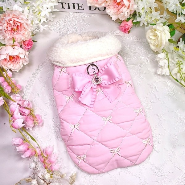 [설날특가]핑크허니 퀼팅패딩 강아지겨울옷, 강아지아웃터 패딩조끼,애견의류,D링,강아지패딩