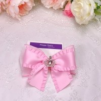 [설날특가]핑크프릴강아지리본,강아지악세사리아동리본,여아헤어핀