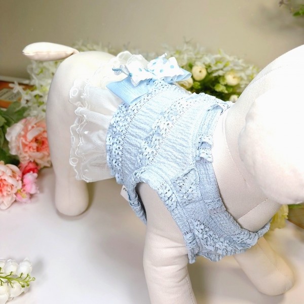 페오펫몰,플로피이얼스[꽃길특가]슈슈 강아지 크롭 강아지옷