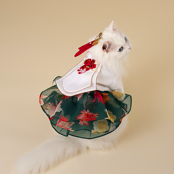 페오펫몰,Hanbok - Green Flower