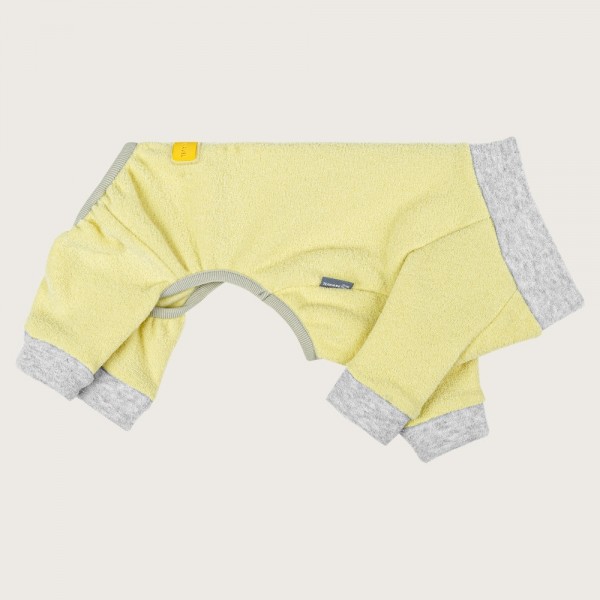 페오펫몰,하프넥 테리 기모플리스 올인원(옐로우)