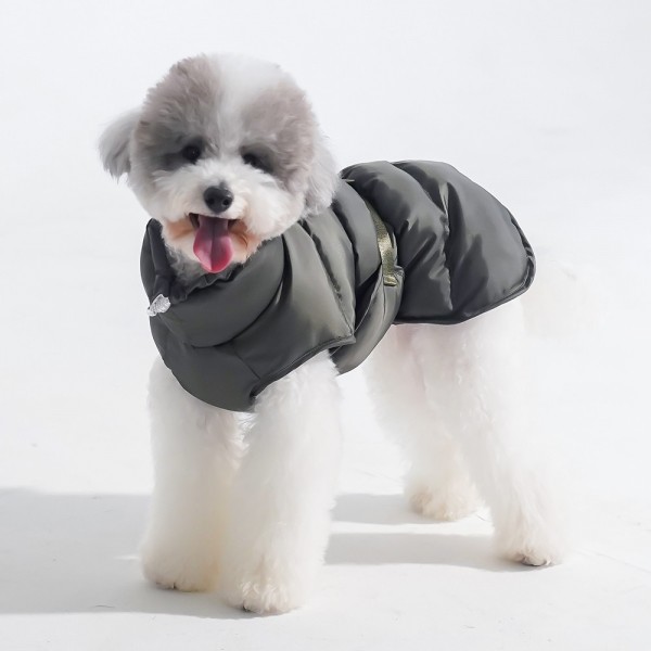 페오펫몰,볼륨 업 조끼 패딩(카키)