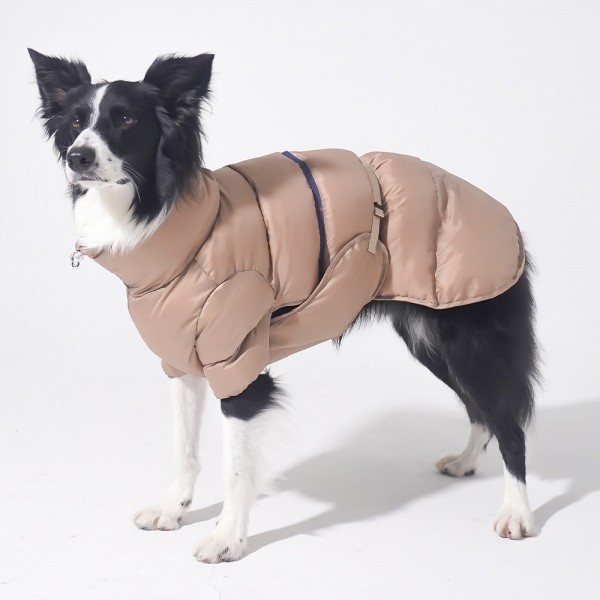 페오펫몰,볼륨 업 반팔 패딩(베이지)