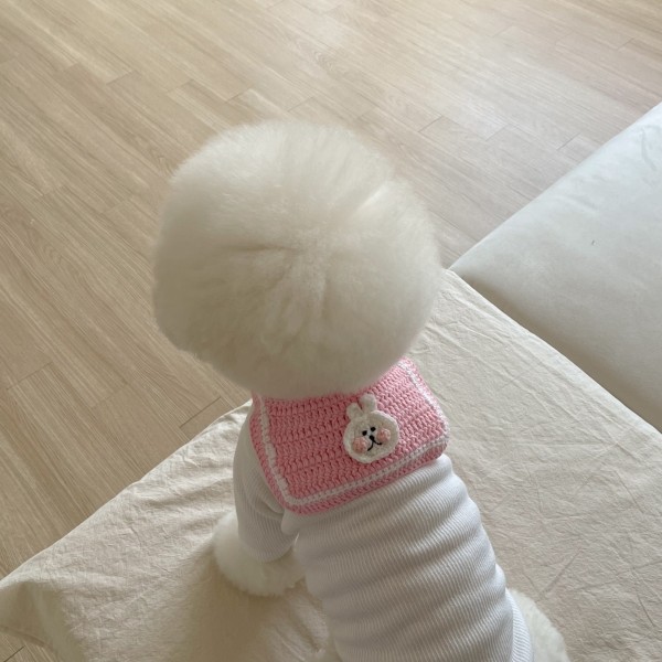 페오펫몰,강아지케이프 동글 애니멀 뜨개 스카프 S-L 3color