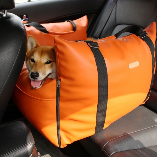 페오펫몰,개과천선 펠레 올방수 가죽 강아지 카시트