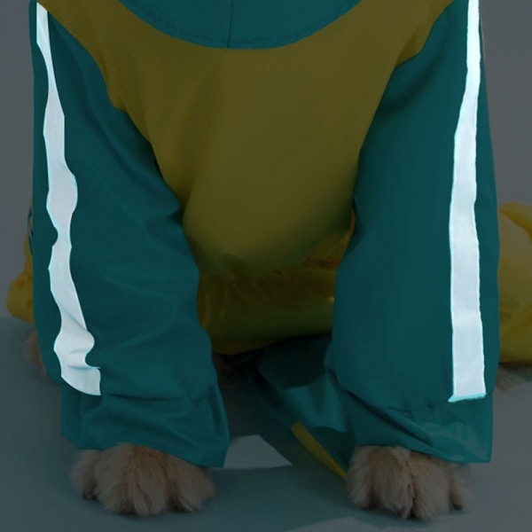 페오펫몰,개과천선 빅메쉬 우비 강아지 레인코트 민트 옐로우