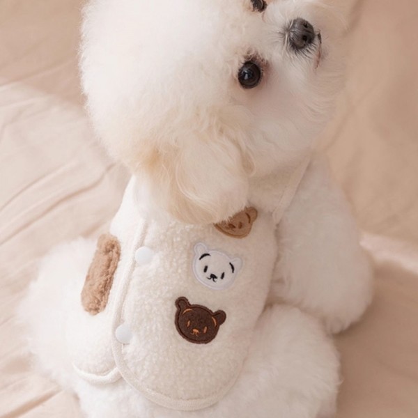 페오펫몰,[감사특가] 개과천선 로로베어 뽀글이 반려동물 조끼