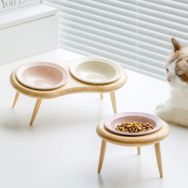 페오펫몰,개과천선 우든볼 세라믹 반려동물 식기