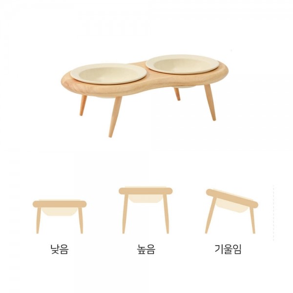 페오펫몰,개과천선 우든볼 세라믹 반려동물 식기