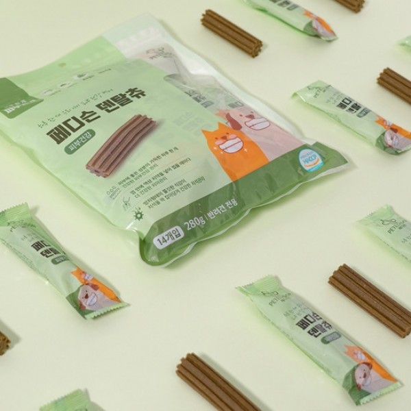 페오펫몰,[페디슨] 댕이케어 대용량 덴탈츄 피부건강 280g (14P) [최저가]