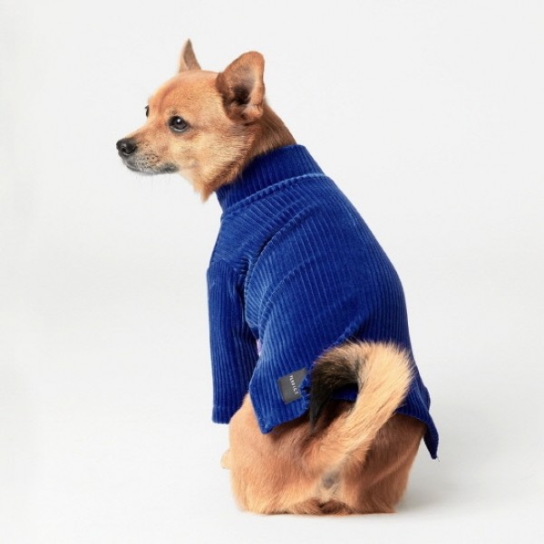 페오펫몰,페딕트 코듀로이 하이넥 티셔츠 블루 (S~XL) [최저가]