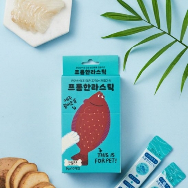페오펫몰,프롬한라스틱 제주 광어 순살 스틱 9g x 10p [최저가]
