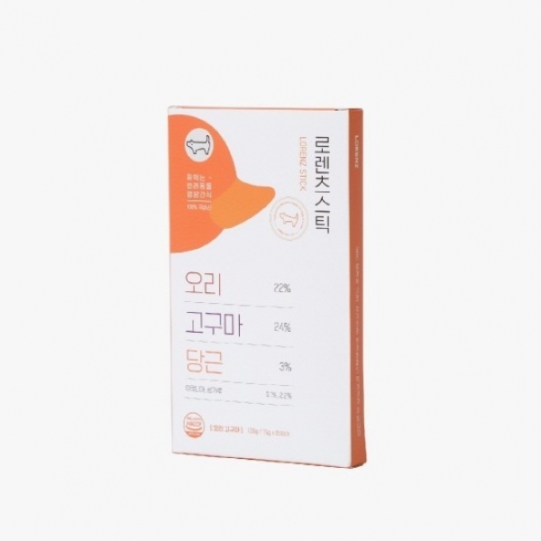 페오펫몰,[로렌츠] 강아지 고양이 스틱간식 오리고구마 120g [최저가]