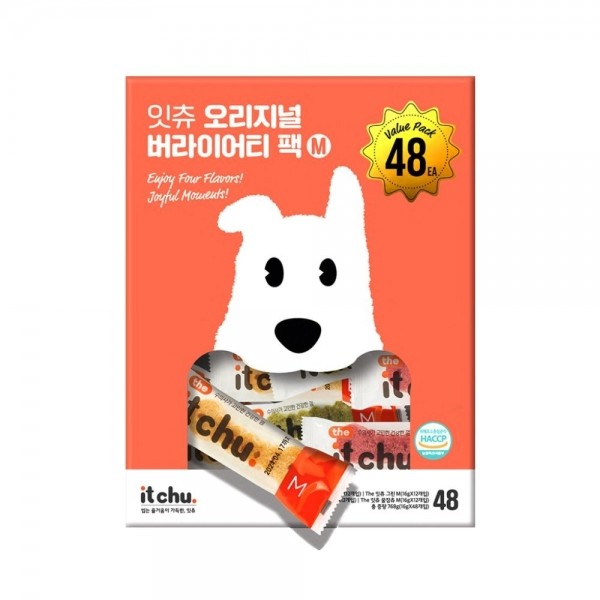 페오펫몰,[댕썸머특가][핏펫] 잇츄 오리지널 강아지 덴탈껌 4가지맛 버라이어티팩 M (48개입)