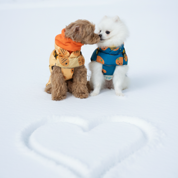 페오펫몰,[핏펫][설날특가] 착-붙 리얼 하네스 강아지 패딩 3종 택 1 (북극곰/감귤/붕어빵)