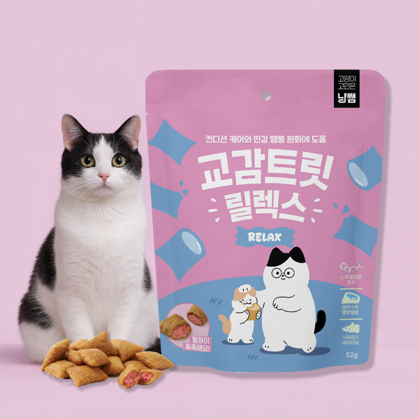 페오펫몰,[핏펫] 냥쌤 바사삭 고양이간식 교감트릿 3종 택 1 (2팩묶음)