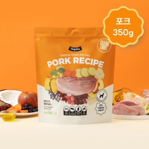 페오펫몰,트러스티푸드 동결건조 사료 포크패티 350g [최저가]