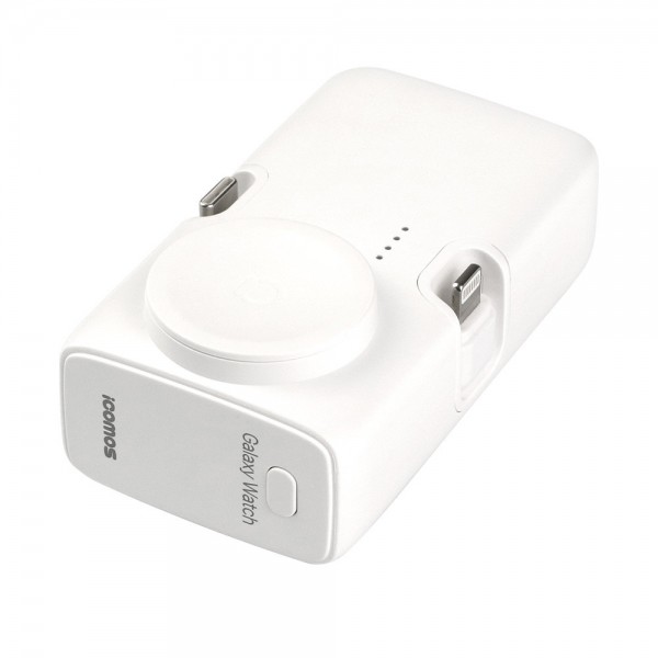 페오펫몰,아이코모스 PBDG01 갤럭시 워치 도킹형 고속 충전 보조 배터리 5000mAh