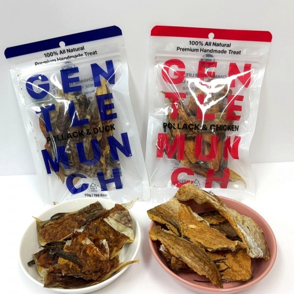 [오플] 프리미엄 강아지 핸드메이드간식 젠틀먼치 70g 2종