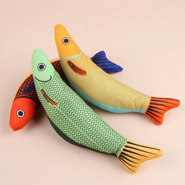 페오펫몰,딩동펫 고양이 통통 피쉬 캣닢 인형 3종 세트