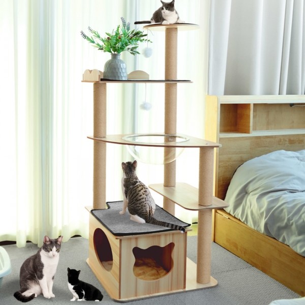 페오펫몰,딩동펫 고양이 가든 5단 스크래쳐 캣타워