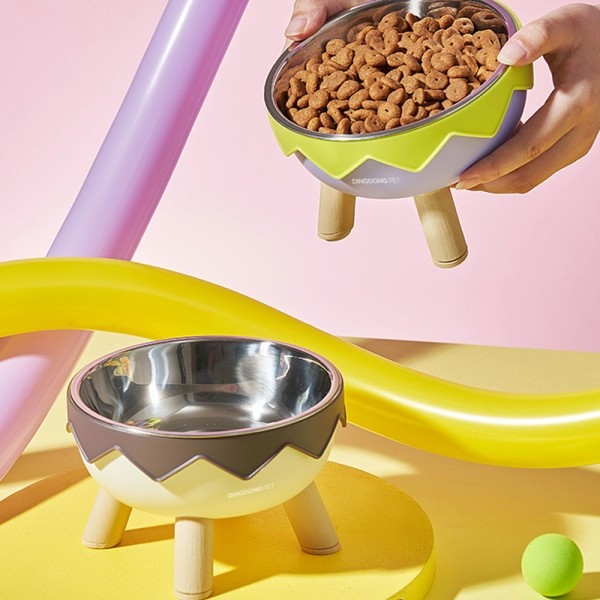 페오펫몰,딩동펫 반려동물 배색 에그볼 스텐 식기