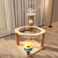 딩동펫 고양이 트랙볼 더블 스페이스 스크래쳐 캣타워