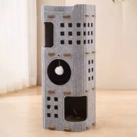 딩동펫 고양이 3층 펠트 숨숨집 캣타워