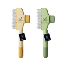 딩동펫 반려동물 스틸 원터치 죽은털 브러쉬 2종 세트