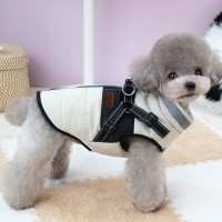 딩동펫 반려동물 반사판 하네스 방한 패딩조끼