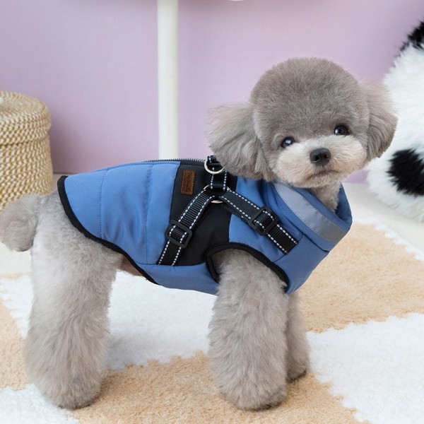 페오펫몰,딩동펫 반려동물 반사판 하네스 방한 패딩조끼